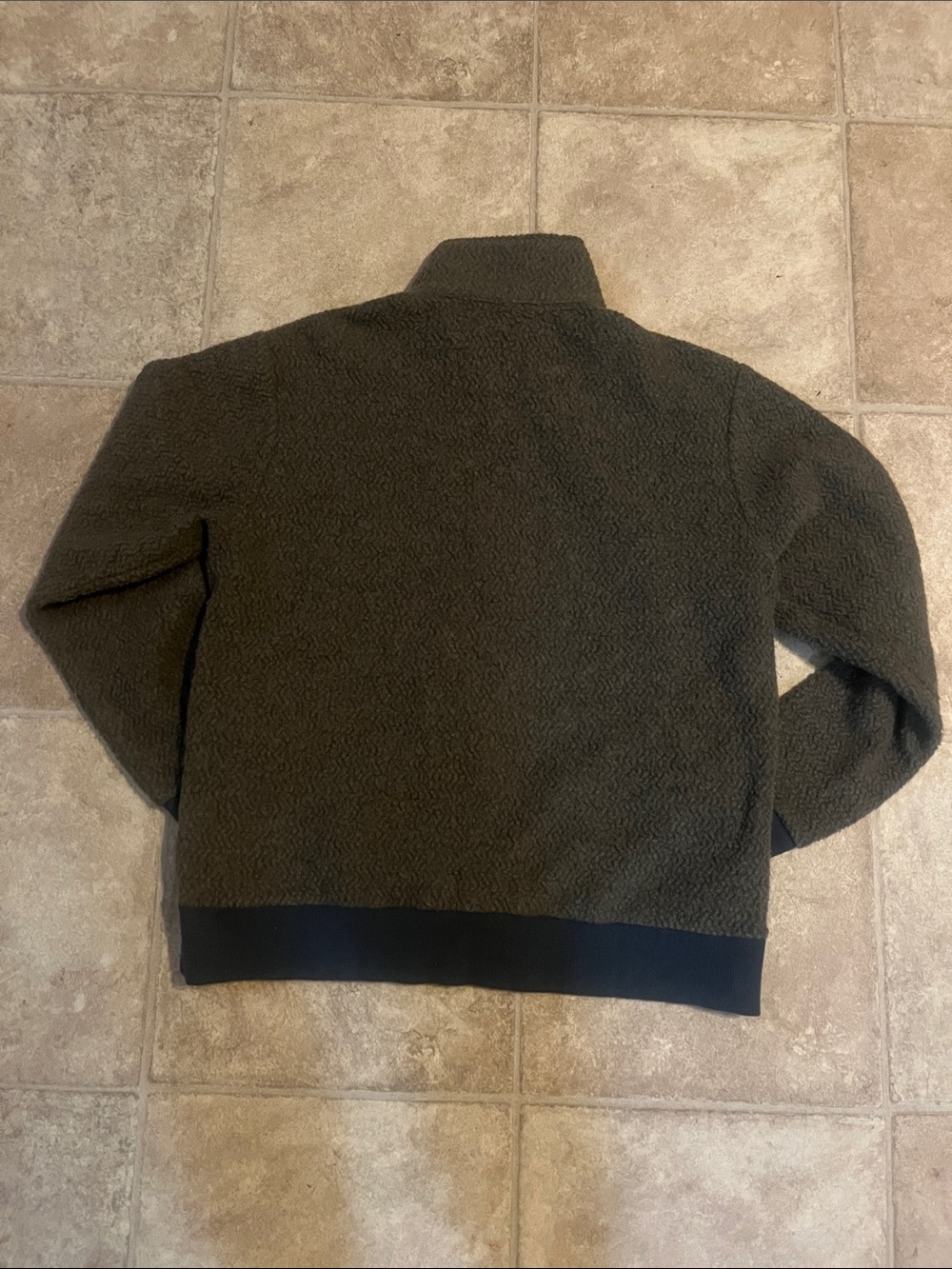 Patagonia Men's Woolyester Fleece Full Zip Jacket Olive - Picture 5 of 8